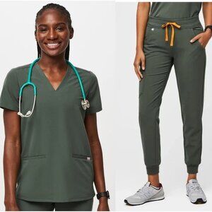 Figs S Casma Top M Zamora Jogger Pants Moss Scrubs Regular